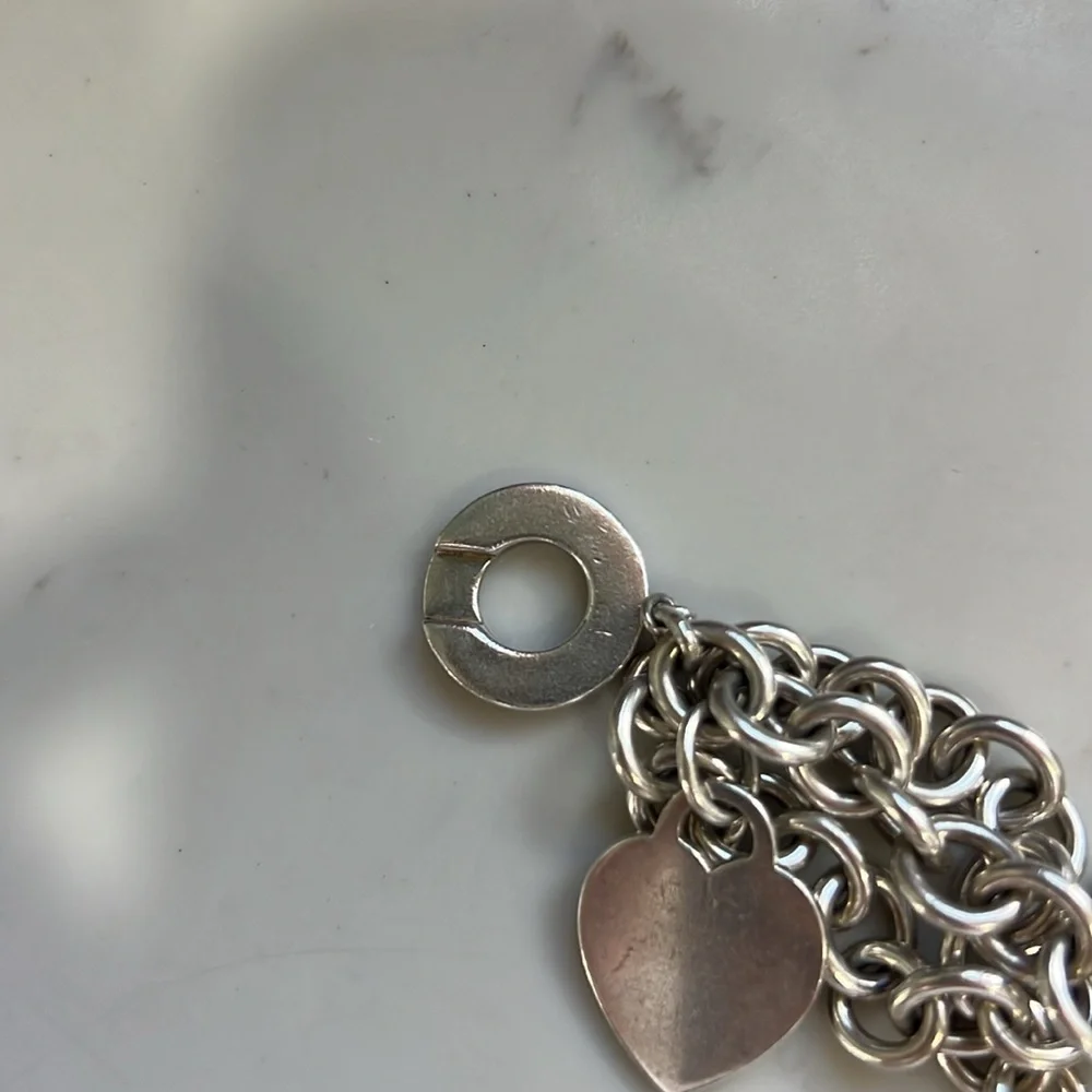 Tiffany & Co. Sterling Silver Heart Tag Toggle Chain Link Necklace. 💙 - Picture 8 of 17